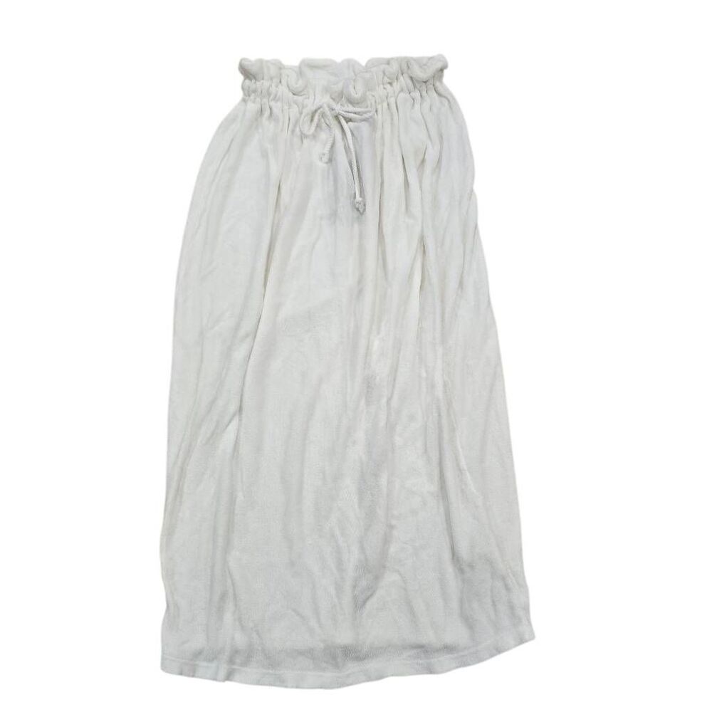 Vintage Souls Skirt Women's Small White Tie Stretchy Waist Back Silt Swim Coveru